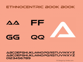 Ethnocentric Book Book Version 4.002 Font Sample