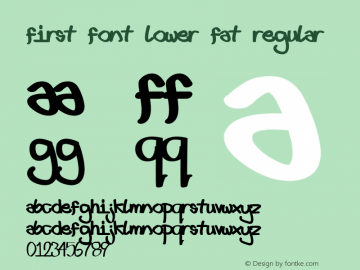 First font lower fat Regular Version 001.000图片样张