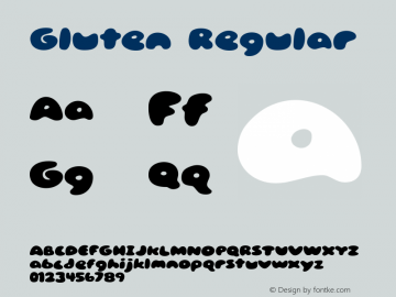 Gluten Regular Version 1.000 Font Sample