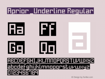 Aprior_Underline Regular 001.000 Font Sample