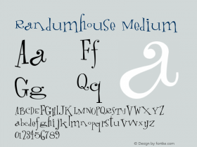 Randumhouse Medium Version 001.000 Font Sample