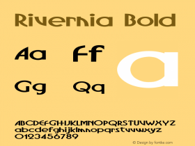 Rivernia Bold Version 1.000 Font Sample