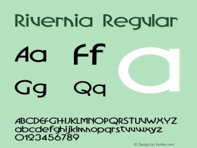 Rivernia Regular Version 1.000 Font Sample