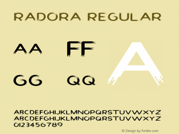 Radora Regular Version 1.000 Font Sample