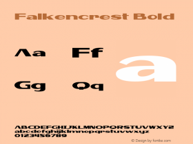 Falkencrest Bold Version 1.000图片样张