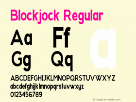 Blockjock Regular Version 1.000 Font Sample