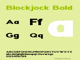 Blockjock Bold Version 1.000 Font Sample