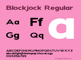 Blockjock Regular Version 1.000 Font Sample