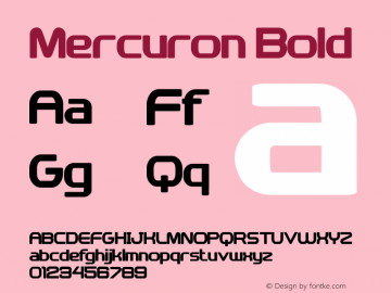 Mercuron Bold Version 1.000 Font Sample