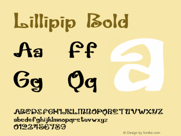 Lillipip Bold Version 1.000 Font Sample