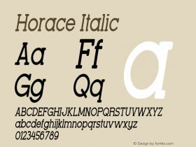 Horace Italic Version 1.000图片样张