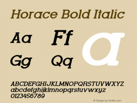 Horace Bold Italic Version 1.000图片样张