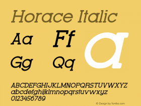 Horace Italic Version 1.000图片样张