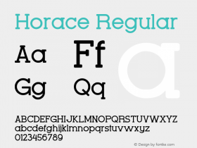 Horace Regular Version 1.000图片样张