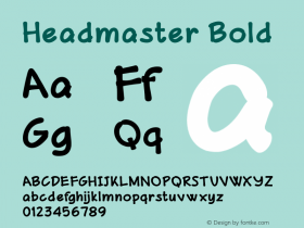 Headmaster Bold Version 1.000 Font Sample