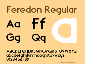 Feredon Regular Version 1.500 Font Sample