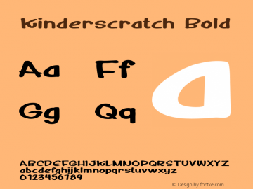 Kinderscratch Bold Version 1.000 Font Sample
