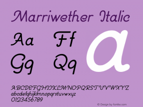 Marriwether Italic Version 1.000图片样张