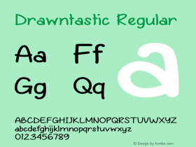 Drawntastic Regular Version 1.000 Font Sample