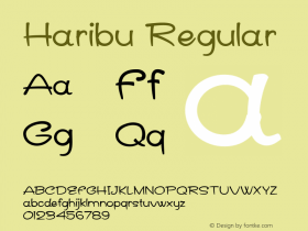 Haribu Regular Version 1.500 Font Sample