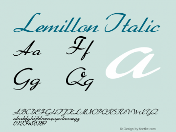 Lemillon Italic Version 1.000图片样张