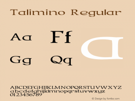 Talimino Regular Version 1.000 Font Sample