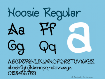 Hoosie Regular Version 1.000 Font Sample