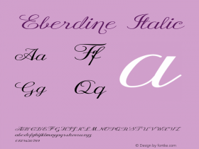 Eberdine Italic Version 1.000图片样张