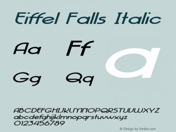 Eiffel Falls Italic Version 1.000图片样张