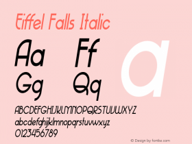 Eiffel Falls Italic Version 1.000图片样张