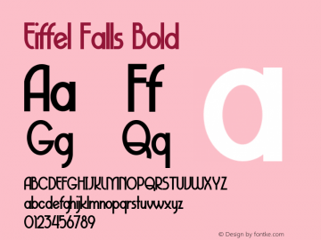 Eiffel Falls Bold Version 1.000 Font Sample