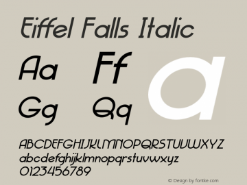 Eiffel Falls Italic Version 1.000图片样张