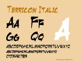 Terricon Italic Version 1.000图片样张