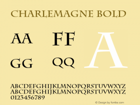 Charlemagne Bold Altsys Fontographer 4.0.2 97.5.10 Font Sample