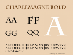 Charlemagne Bold V1.0 Font Sample