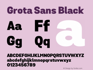 Grota Sans Black Version 1.0; webfont-rip-adam 1.0;图片样张