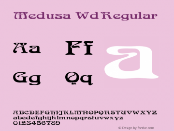 Medusa Wd Regular Unknown Font Sample