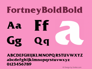 Fortney Bold Bold Unknown Font Sample