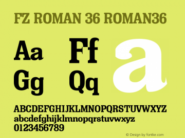 FZ ROMAN 36 ROMAN36 Version 1.000图片样张