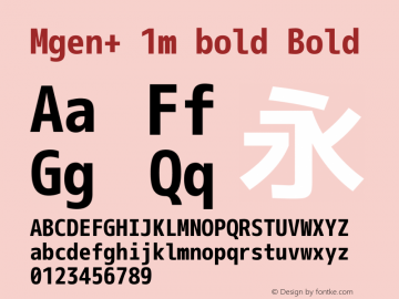 Mgen+ 1m bold Bold Version 1.058.20140808图片样张