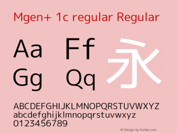 Mgen+ 1c regular Regular Version 1.058.20140807图片样张