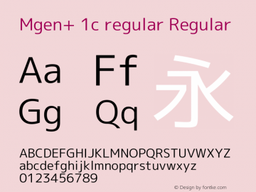 Mgen+ 1c regular Regular Version 1.058.20140808图片样张