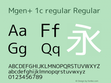 Mgen+ 1c regular Regular Version 1.058.20140822图片样张