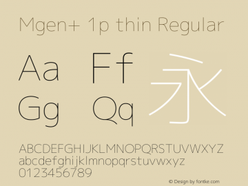 Mgen+ 1p thin Regular Version 1.059.20150116图片样张