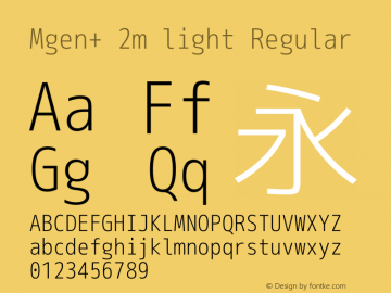 Mgen+ 2m light Regular Version 1.059.20150602 Font Sample