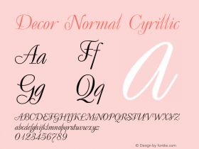 Decor Normal Cyrillic 1.0 Sat Nov 27 20:39:08 1993图片样张