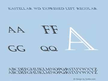 Kastellar Wd Expressed Left Regular Unknown Font Sample