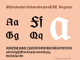 OffenbacherSchwabacherCAT Regular Version 001.001 Font Sample