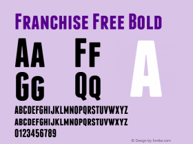 Franchise Free Bold 1.000 Font Sample