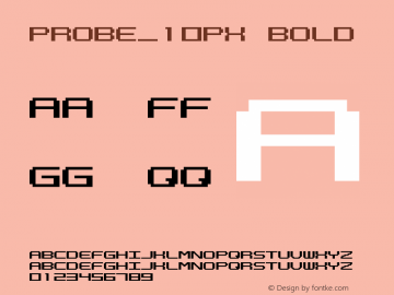 PROBE_10PX Bold Version 1.000 Font Sample